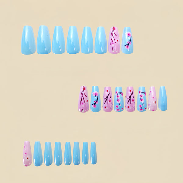 12 Sizes-24 Pcs Press On Nails Y531