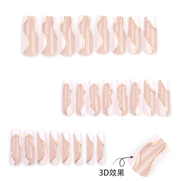 12 Sizes-24 Pcs Press On Nails JP2920