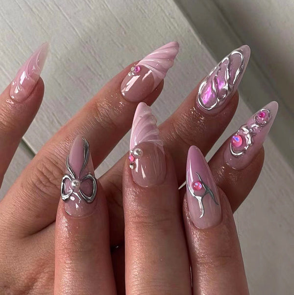 12 Sizes-24 Pcs Press On Nails JP3283