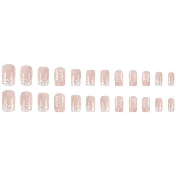 12 Sizes-24 Pcs Press On Nails Y113