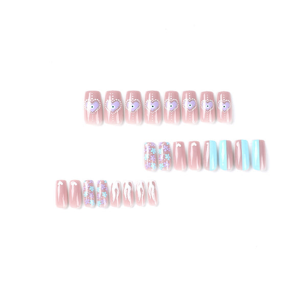 12 Sizes-24 Pcs Press On Nails JP2486