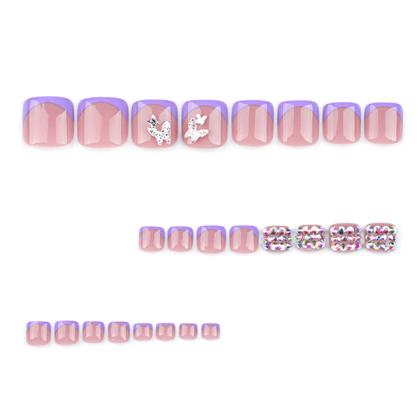 12 Sizes-24 Pcs Press On Nails JP3347