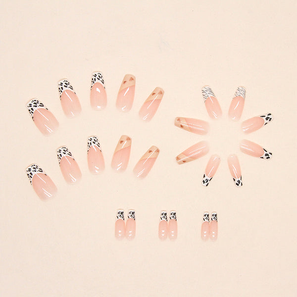 12 Sizes-24 Pcs Press On Nails R713