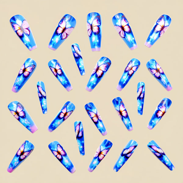 12 Sizes-24 Pcs Press On Nails Y555