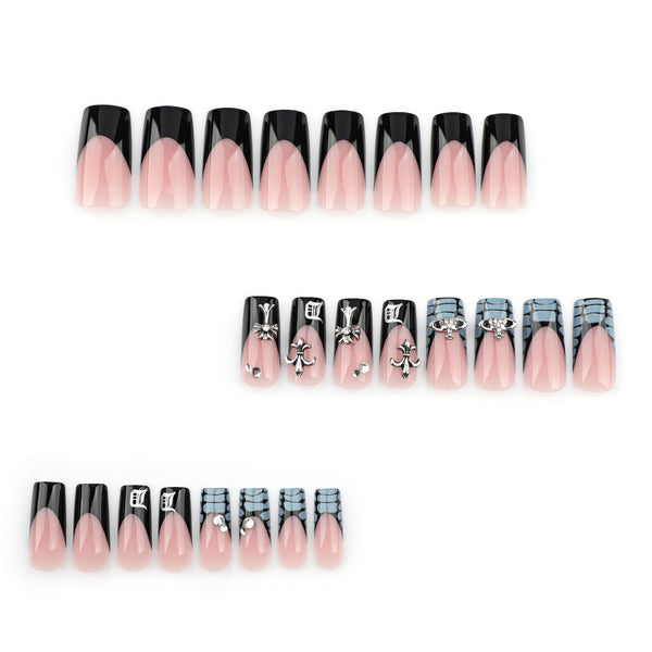 12 Sizes-24 Pcs Press On Nails JP3537