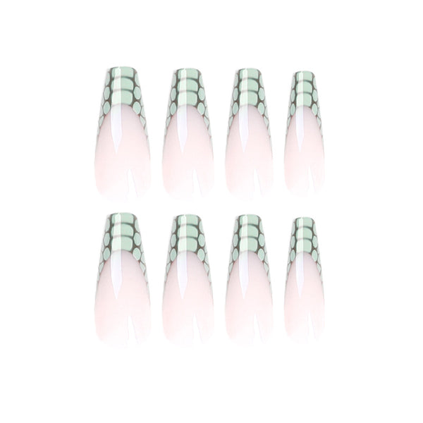 12 Sizes-24 Pcs Press On Nails JP1588