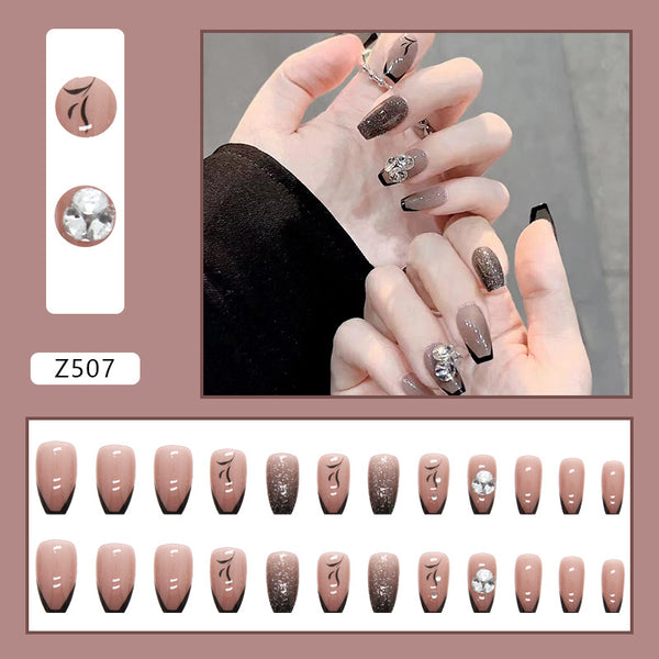 12 Sizes-24 Pcs Press On Nails Z507
