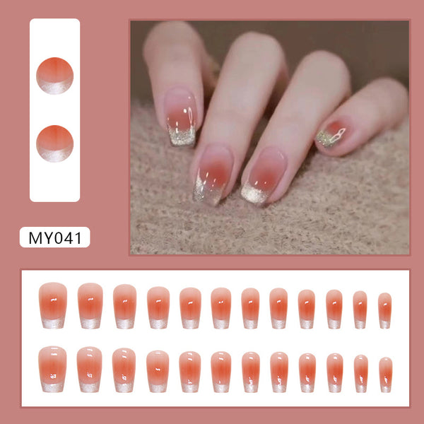12 Sizes-24 Pcs Press On Nails MY041