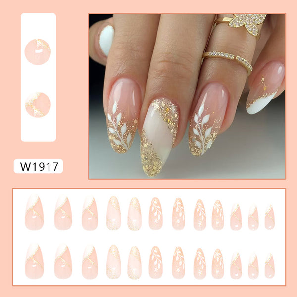 12 Sizes-24 Pcs Press On Nails W1917