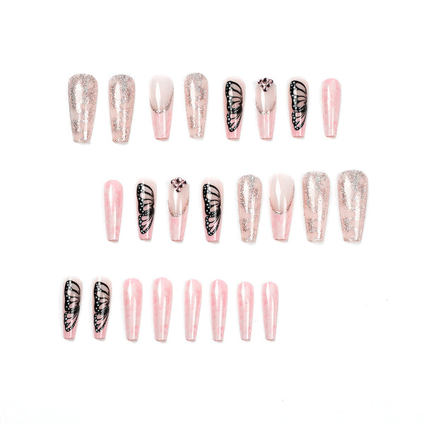 12 Sizes-24 Pcs Press On Nails JP1467