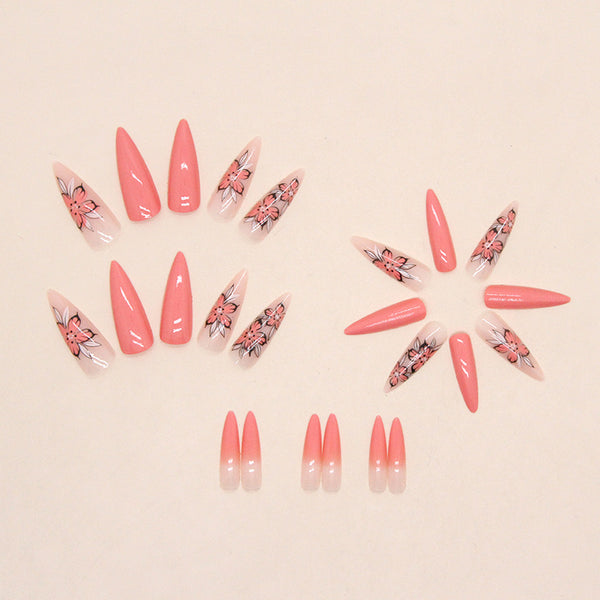 12 Sizes-24 Pcs Press On Nails W795