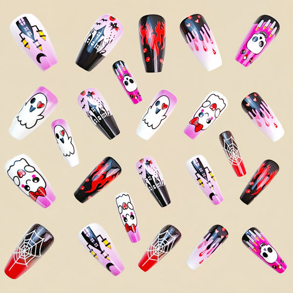 12 Sizes-24 Pcs Press On Nails Y840