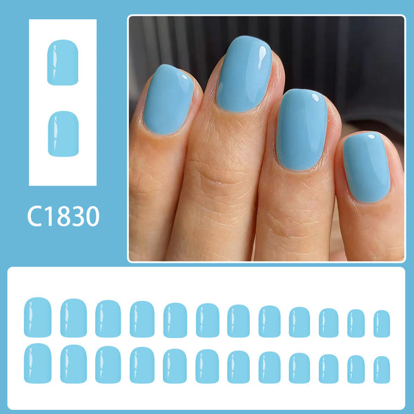 12 Sizes-24 Pcs Press On Nails C1830
