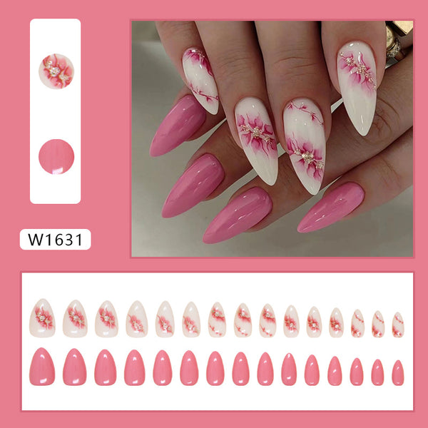 12 Sizes-24 Pcs Press On Nails W1631