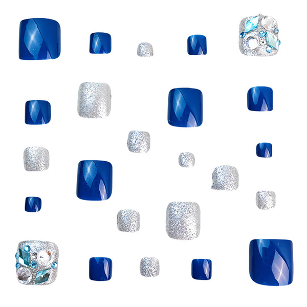 12 Sizes-24 Pcs Press On Nails ZJ01