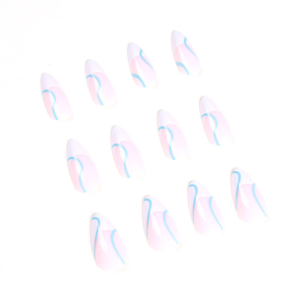 12 Sizes-24 Pcs Press On Nails JP1525