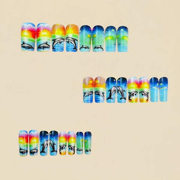 12 Sizes-24 Pcs Press On Nails Y800
