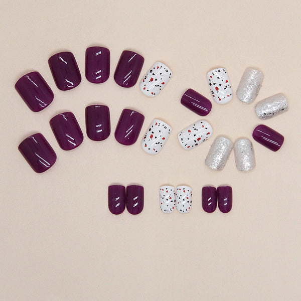 12 Sizes-24 Pcs Press On Nails W1335