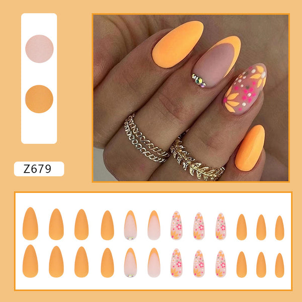 12 Sizes-24 Pcs Press On Nails Z679