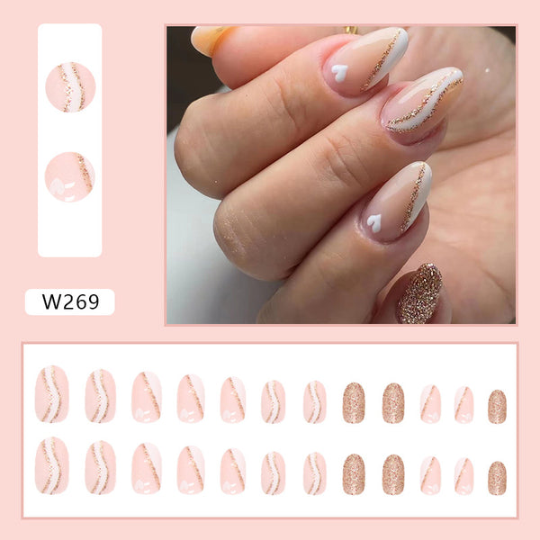 12 Sizes-24 Pcs Press On Nails W243