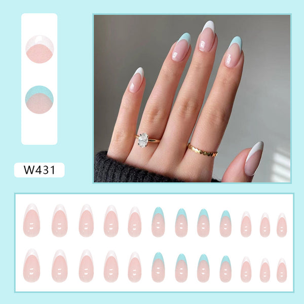 12 Sizes-24 Pcs Press On Nails W406