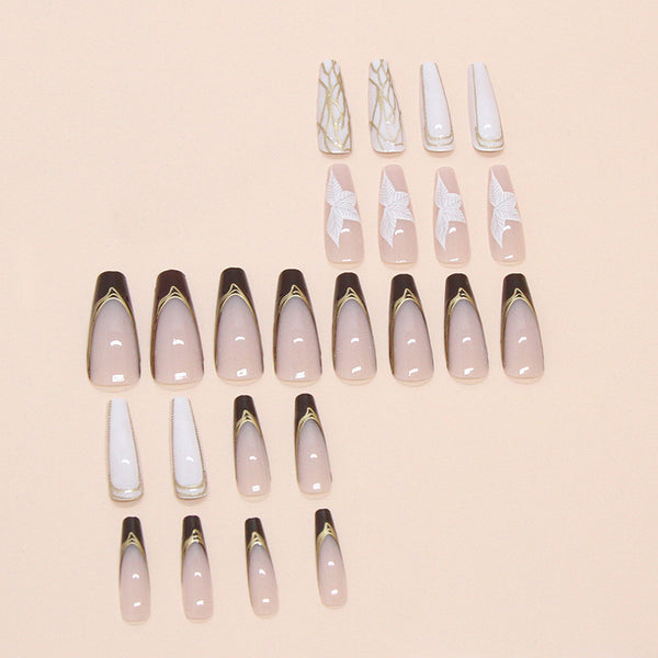 12 Sizes-24 Pcs Press On Nails W1763