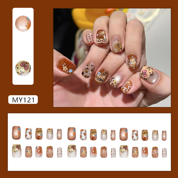 12 Sizes-24 Pcs Press On Nails MY121