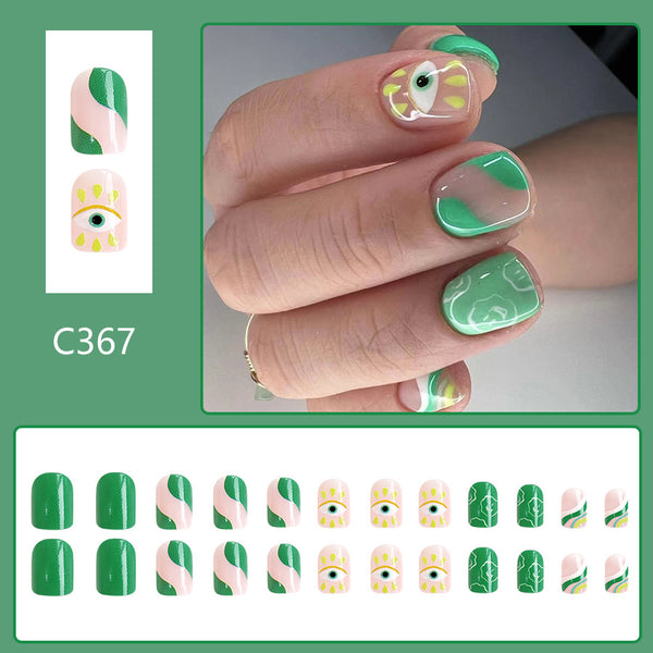 12 Sizes-24 PcsPress On Nails C367