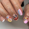 12 Sizes-24 Pcs Press On Nails C221