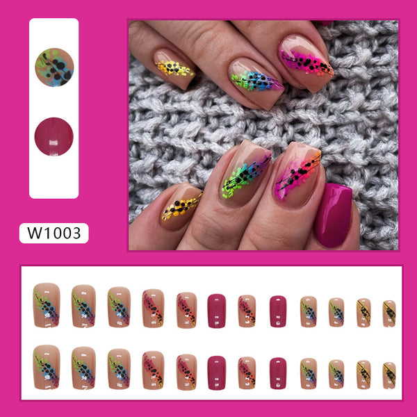 12 Sizes-24 Pcs Press On Nails W1003