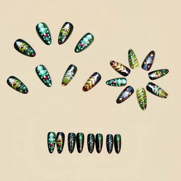 12 Sizes-24 Pcs Press On Nails Y1252