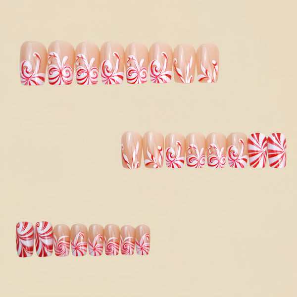 12 Sizes-24 Pcs Press On Nails Y1307