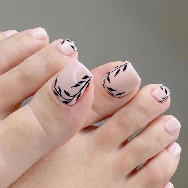 12 Sizes-24 Pcs Press On Nails JP1641