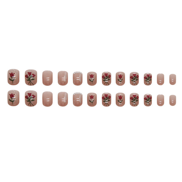 12 Sizes-24 Pcs Press On Nails Z793