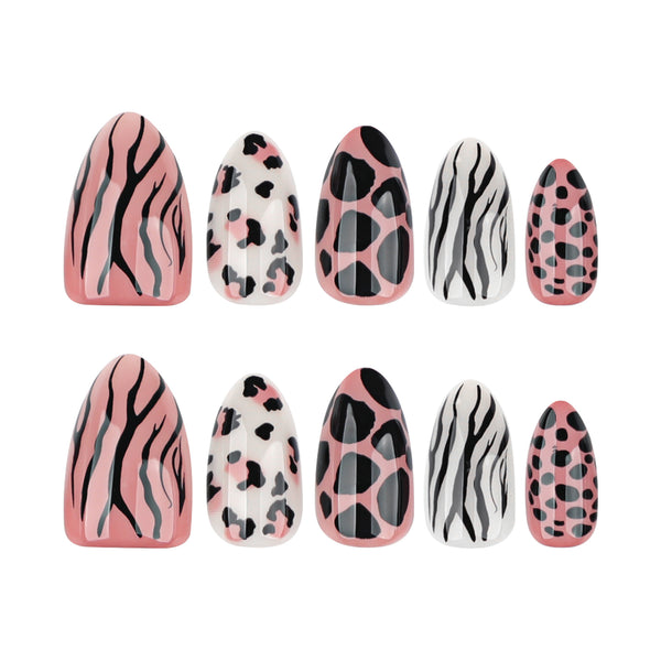 12 Sizes-24 Pcs Press On Nails JP4131