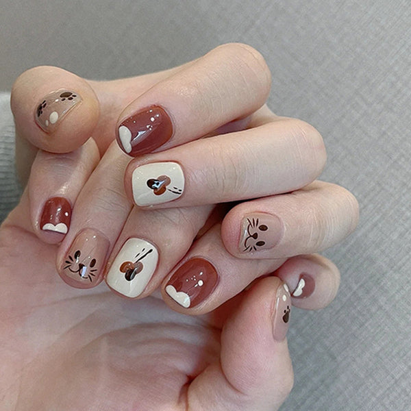 12 Sizes-24 Pcs Press On Nails R685