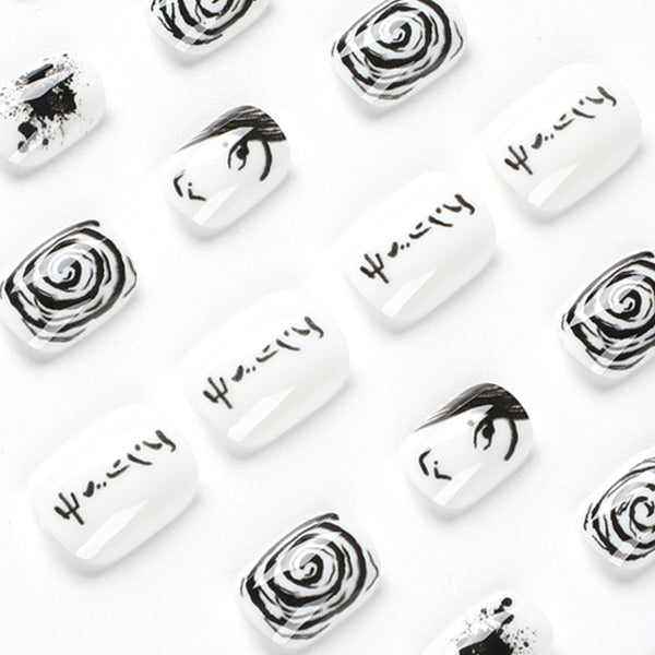 12 Sizes-24 Pcs Press On Nails JP1683
