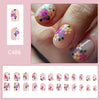 12 Sizes-24 Pcs Press On Nails C486