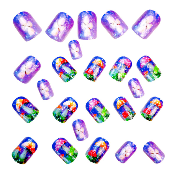 12 Sizes-24 Pcs Press On Nails Y1302