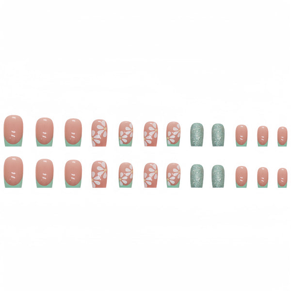 12 Sizes-24 Pcs Press On Nails Y041