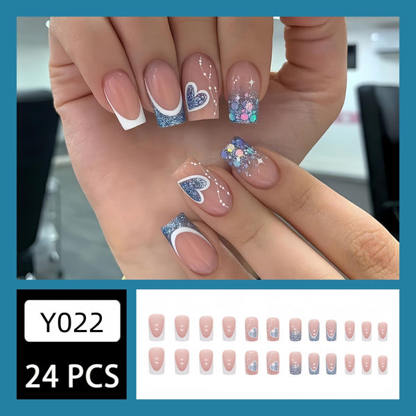 12 Sizes-24 Pcs Press On Nails Y022