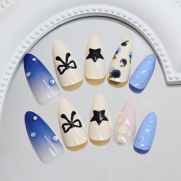 12 Sizes-24 Pcs Press On Nails Z1133