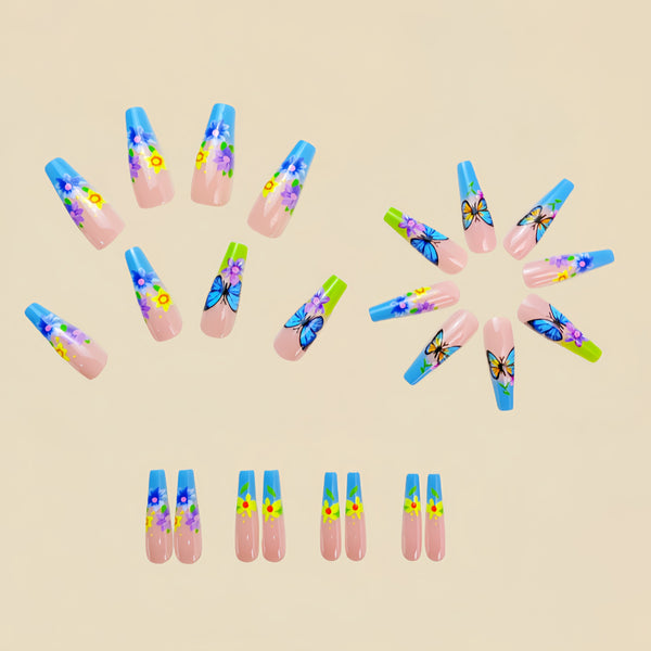 12 Sizes-24 Pcs Press On Nails Y651