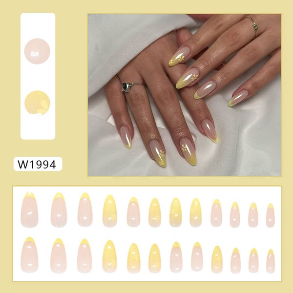 12 Sizes-24 Pcs Press On Nails W1994