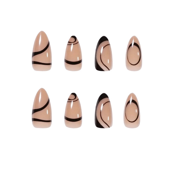 12 Sizes-24 Pcs Press On Nails JP1420