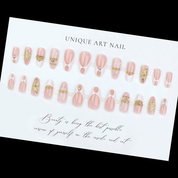 12 Sizes-24 Pcs Press On Nails FT-747