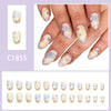 12 Sizes-24 Pcs Press On Nails C1855