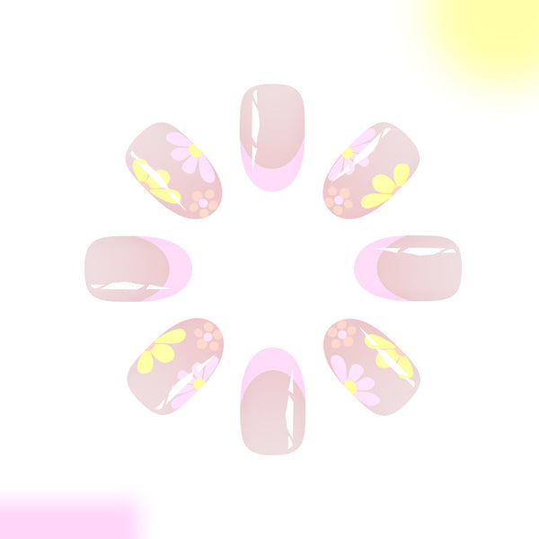 12 Sizes-24 Pcs Press On Nails C1021
