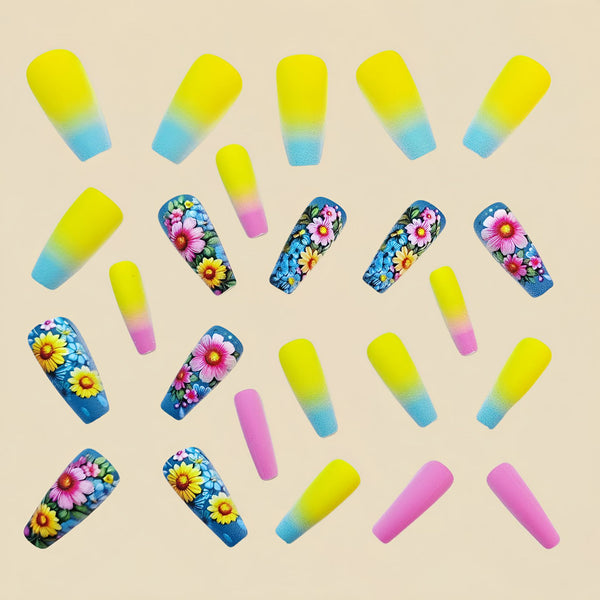 12 Sizes-24 Pcs Press On Nails Y732