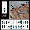 12 Sizes-24 Pcs Press On Nails C1351